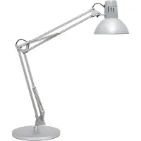 MAUL Skrivebordslampe MAULstudy, sølvfarget, 49 cm, stativ