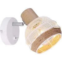 Globo Vegglampe Widy med hamptau-dekor