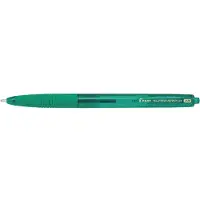 Pilot Super Grip G Retractable, Gjenfyllbar, Grønn
