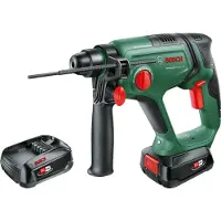 Bosch UniversalHammer 18V - Roterende hammer - trådløs - 4-mode - SDS-plus - 2 joule - 2 batterier, inkludert lader - 18 V