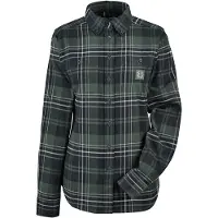 Chevalier Heron Flannel Shirt Women October Green Checked 40W
