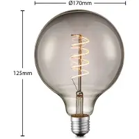 LUCANDE LED-pære E27 G125 4 W smoke 1 800 K dimbar