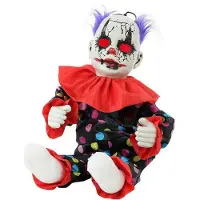 BigBuy Dekorativ Klovnefigur Med Lys Og Lyd 55 Cm