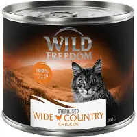 Wild Freedom Adult Sterilised 6 x 200 g – kornfri oppskrift - Wide Country Sterilised - Kylling