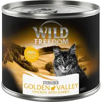 Wild Freedom Adult Sterilised 6 x 200 g – kornfri oppskrift - Golden Valley Sterilised - Kanin & Kylling