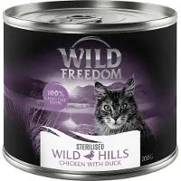 Wild Freedom Adult Sterilised 6 x 200 g – kornfri oppskrift - Wild Hills Sterilised - And & Kylling