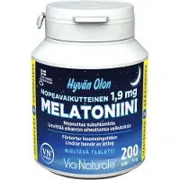 Via Naturale Naturale Feel Good hurtigvirkende melatonin 1,9 mg, 200 tabletter