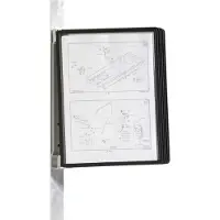 Durable Vario magnet wall 5, Vegg, Portrett, A4, Sort