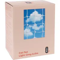 TIAKI kattebeskyttelsesnett med trådforsterkning, lysegrå - 4 x 3 m