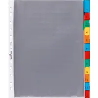 Durable Plastlommeregister A4 1-12 transparent