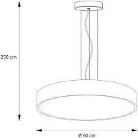 Arcchio LED-pendellampe Vanida, hvit, Ø 60 cm, opp/ned