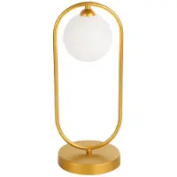 VIOKEF Bordlampe Fancy med glasskjerm, gull