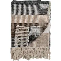 Creative Collection Isnel pledd, brun, resirkulert bomull