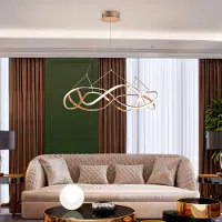 Schuller Valencia LED-hengelampe Molly, Ø 80 cm, rosegull