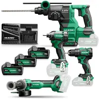 HiKOKI KC18DEWHZ batteriverktøysett 18 V, 3x 5,0 Ah, verktøybag