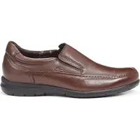 Fluchos for man. 8499_AVE_CAST Leather shoes 8499 Brown bird (45), Flat, Casual