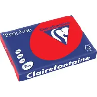 Clairefontaine Trophée, Universell, A3 (297x420 mm), 500 ark, 80 g/m², Rød, 5 kg