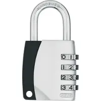 ABUS 155/40, Tradisjonell, Kombinasjonslås, Bruk av universalnøkkel mulig, Sølv, U-formet, 4,45 cm