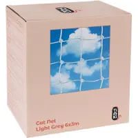 TIAKI kattebeskyttelsesnett med trådforsterkning, lysegrå - 6 x 3 m
