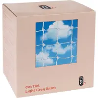 TIAKI kattebeskyttelsesnett med trådforsterkning, lysegrå - 8 x 3 m