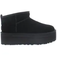 Ugg for woman. 1135092 Leather ankle boots W Classic Ultra Mini Platform black (37), 3 to 5 cm, None, Casual