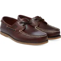 Timberland for man. TB0250772141 Classic brown leather boat shoes (46 W), Flat, None, Casual