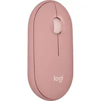 Logitech Pebble Mouse 2 M350s Wireless - Tonal Rose - Mus - Optisk - 3 knapper - Rød