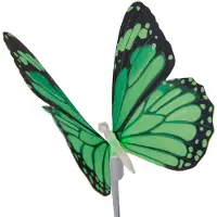 Näve Deko-solcellelampe sommerfugl, jordspyd, RGB LED