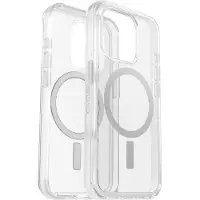 Otterbox Symmetry Series Clear - Baksidedeksel for mobiltelefon - MagSafe-samsvar - polykarbonat, syntetisk gummi, sølvfosfatglass - blank - for Apple iPhone 15 Pro