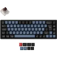 Keychron K6P-J3, Trådløs, USB + Bluetooth, Mekanisk nøkkelbryter, QWERTY, RGB LED, Sort, Grå