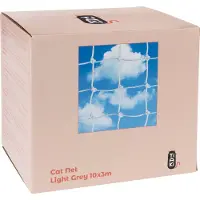 TIAKI kattebeskyttelsesnett med trådforsterkning, lysegrå - 10 x 3 m