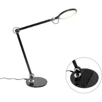 QAZQA Design bordlampe sort inkl. LED med berørings- og induksjonslader - Don