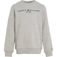Tommy Hilfiger Collegegenser - Essential - Organic - Grå Melert - - 6 år (116) - Collegegenser