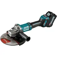 Makita XGT GA038GT201 - Vinkelsliper - trådløs - 230 mm - 2 batterier, inkludert lader - 40 V