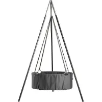 Leander Classic Vugge m. Madras - 83x50x30 cm - Grå - - OneSize - Vugge