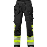 Fristads Håndverkerbukse stretch 2706 PLU, klasse 1 Varseloransje/marineblå D84