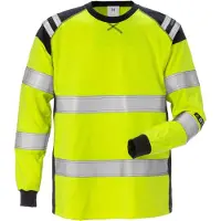 Fristads Langermet T-skjorte Flamestat 7077 TFLH, klasse 3 Varselgul/marineblå XS