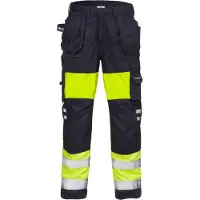 Fristads Håndverkerbukse Flamestat 2777 ATHS klasse 1, dame Varselgul/marineblå 50