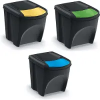 Keden Šiukšliadėžė Keden SORTI BOX - juoda resirkulering
