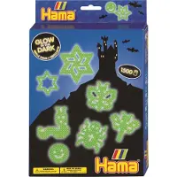 Hama Midi Gaveeske - 1500 stk. - Glow In The Dark - - OneSize - Perler