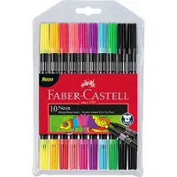 Faber-Castell Tusjer - Dobbelt Tykk/tynn - 10 stk. - Neon - - OneSize - Tusj