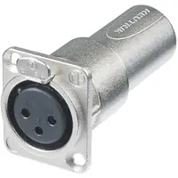 Neutrik NA3FDM 3-Pin Female XLR to 3-Pin Male XLR Panel-Mount Adaptor
