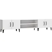 vidaXL TV-benk hvit 180x31,5x40 cm konstruert tre