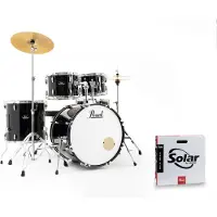 Pearl Roadshow 5pc USA Fusion Drum Kit w/Sabian Cymbals Jet Black
