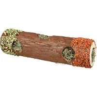 Trixie Trætunnel med fyld af hø & morgenfruer, 30 cm, 35 g