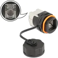Microconnect DeLOCK-kabelstik RJ45 hun til Cat.6A LSA med beskyttelseshætte, vandtæt