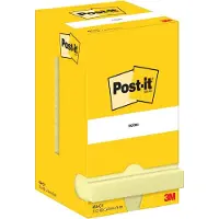 3M 654-CY, firkant, Gult, Papir, PEFC, 76 mm, 76 mm