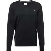 Gant for man. 8030562 Classic black cotton V-neck jumper (3XL), Casual