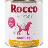 Rocco Diabetic kylling og okse med ris 800 g 24 x 800 g