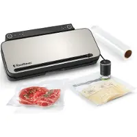 Foodsaver VS3190X vakuumpakker marinering, pulsvakuum, svart rustfritt stål